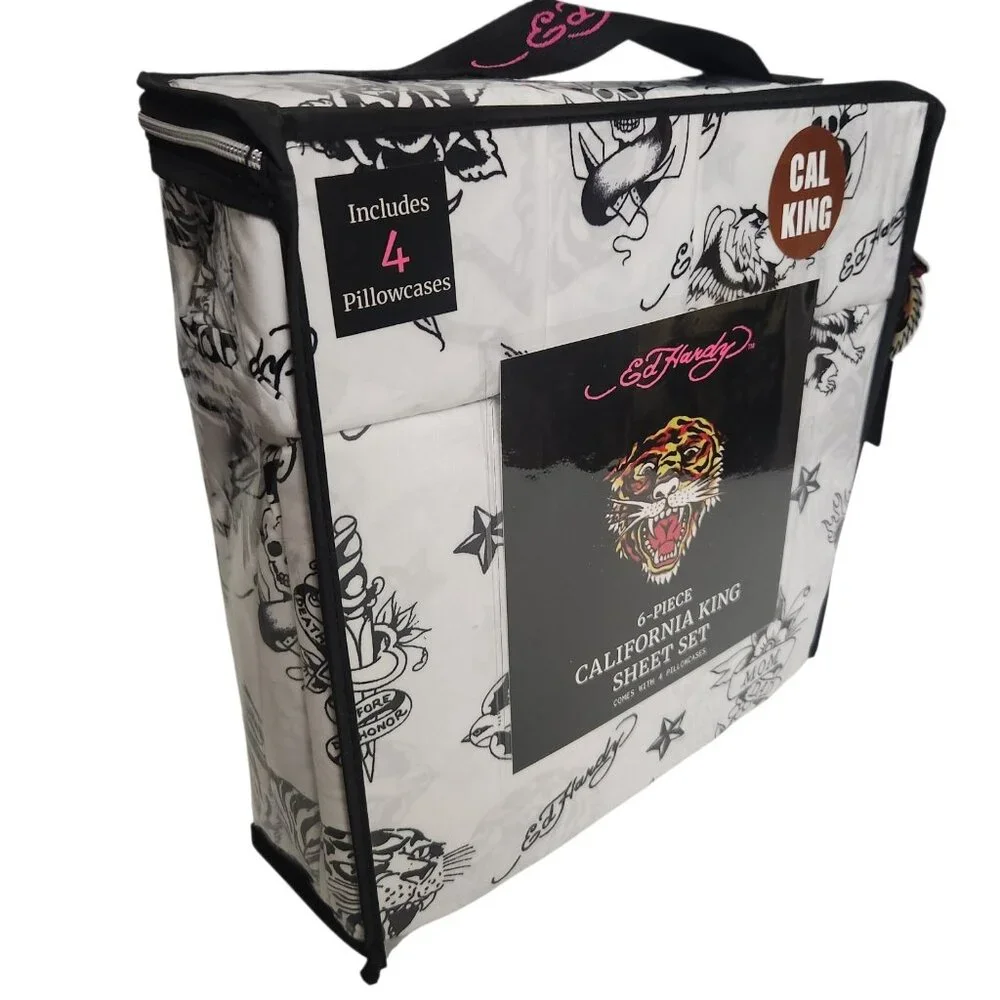 Ed Hardy 6-piece Sheet Set Tattoo Cali King Set